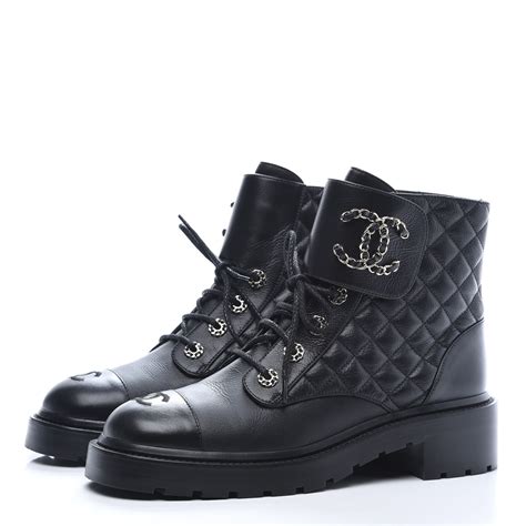 fake chanel combat boots|chanel quilted combat boots.